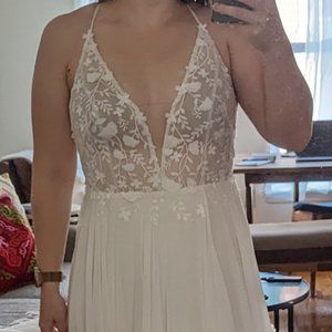 Jenny Yoo Kelsey wedding dress, size 8, bustle added